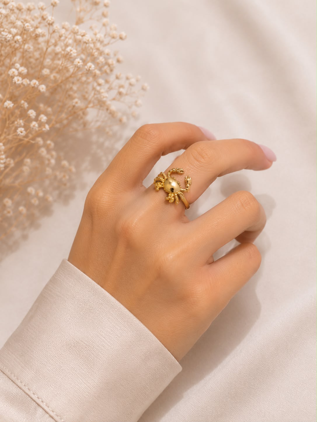 Golden Crab Ring