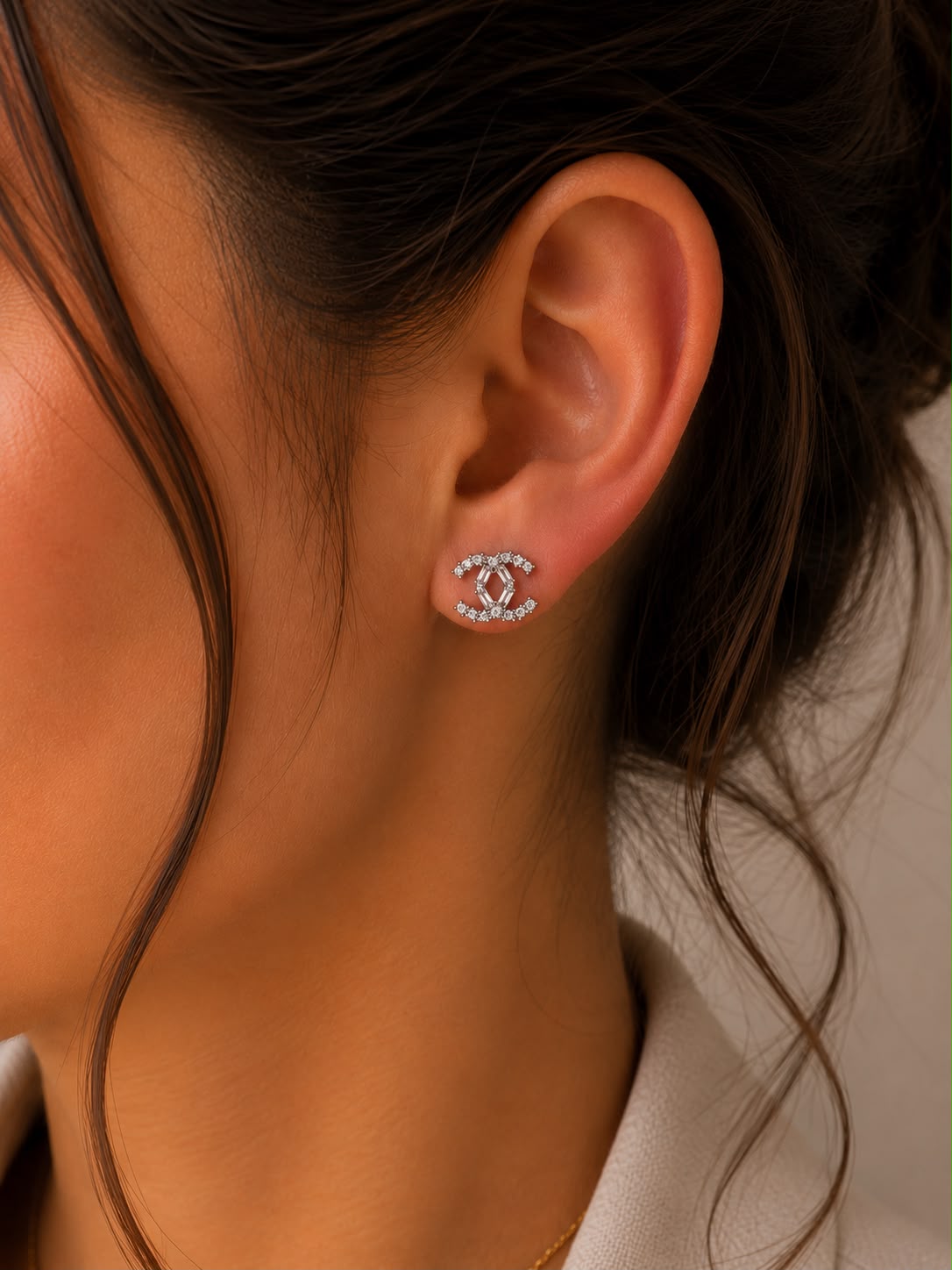 Crystal Emblem Studs