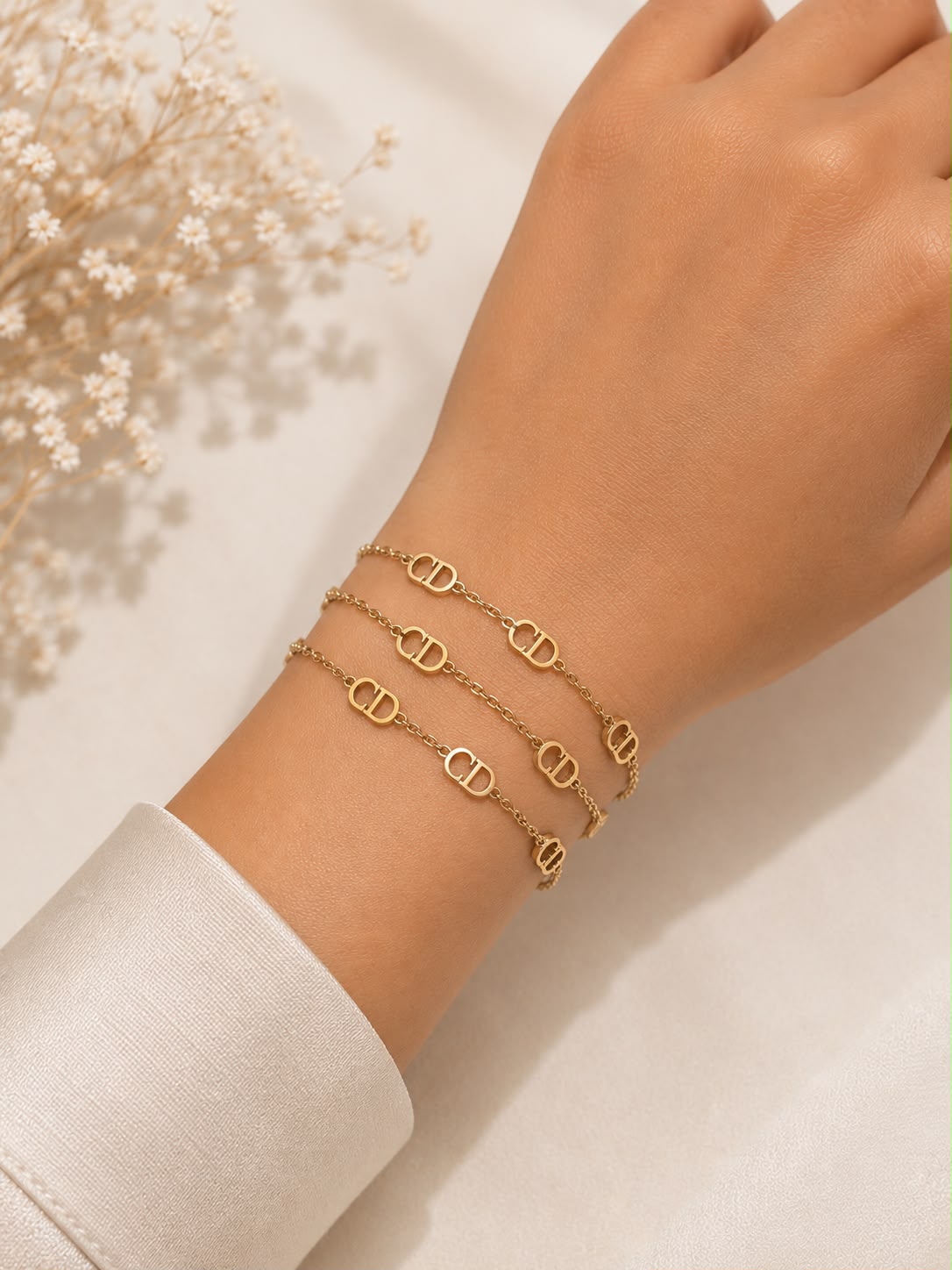 Golden CD Bracelet — 3 Layers